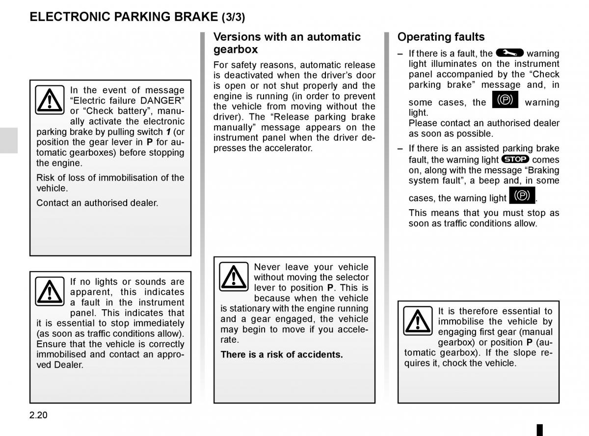 Renault Koleos II 2 owners manual / page 124