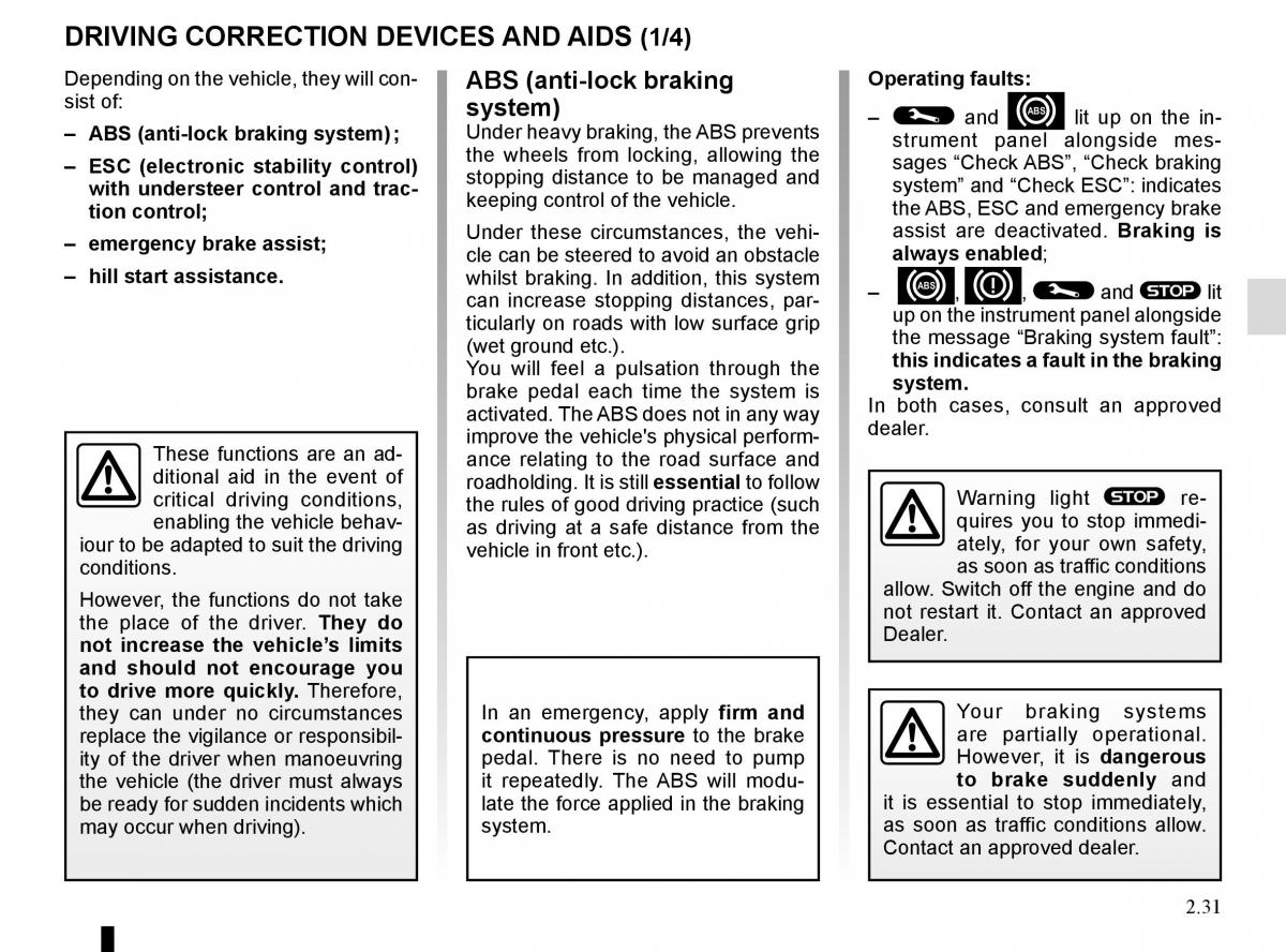 Renault Koleos II 2 owners manual / page 135