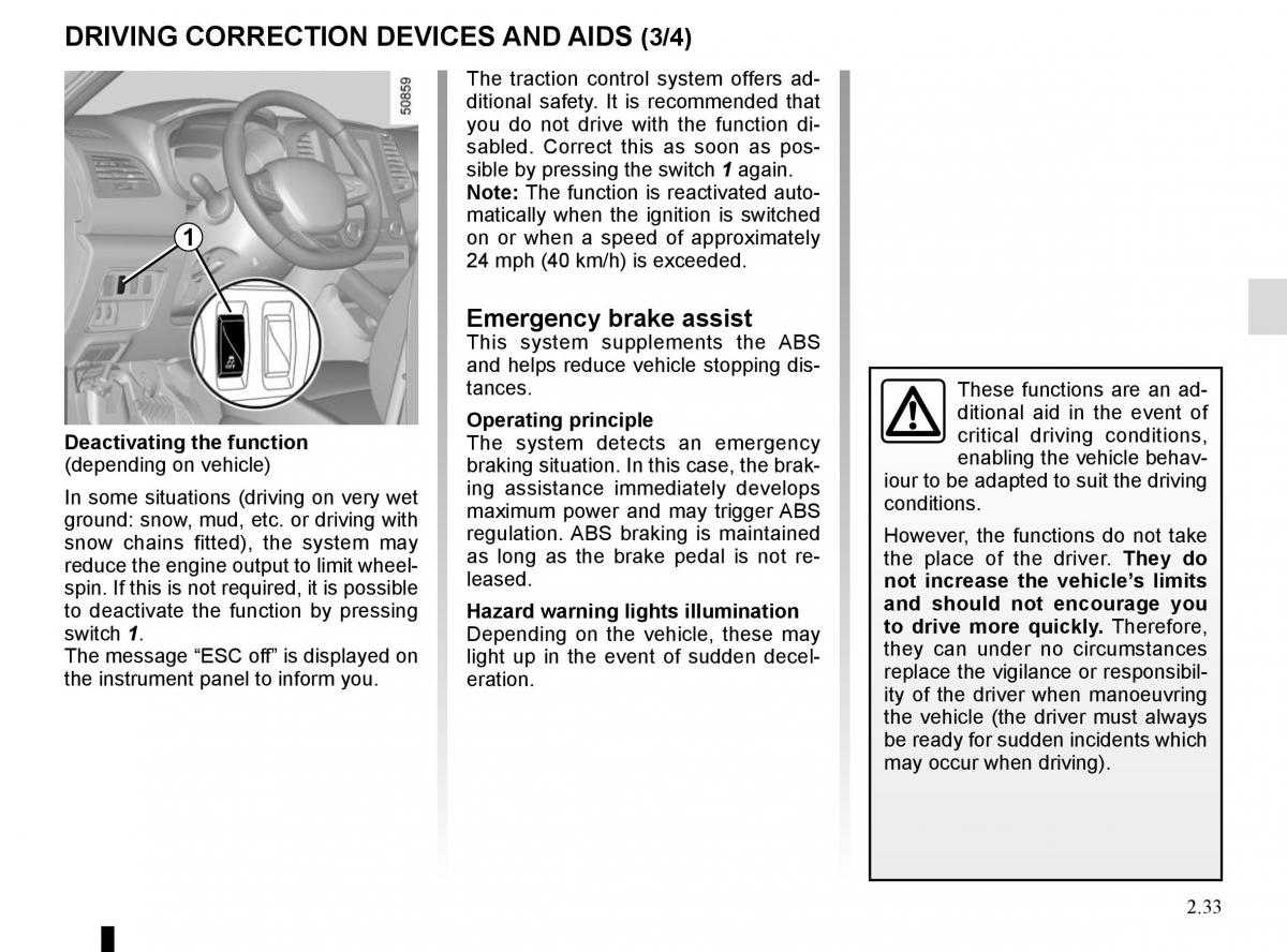 Renault Koleos II 2 owners manual / page 137