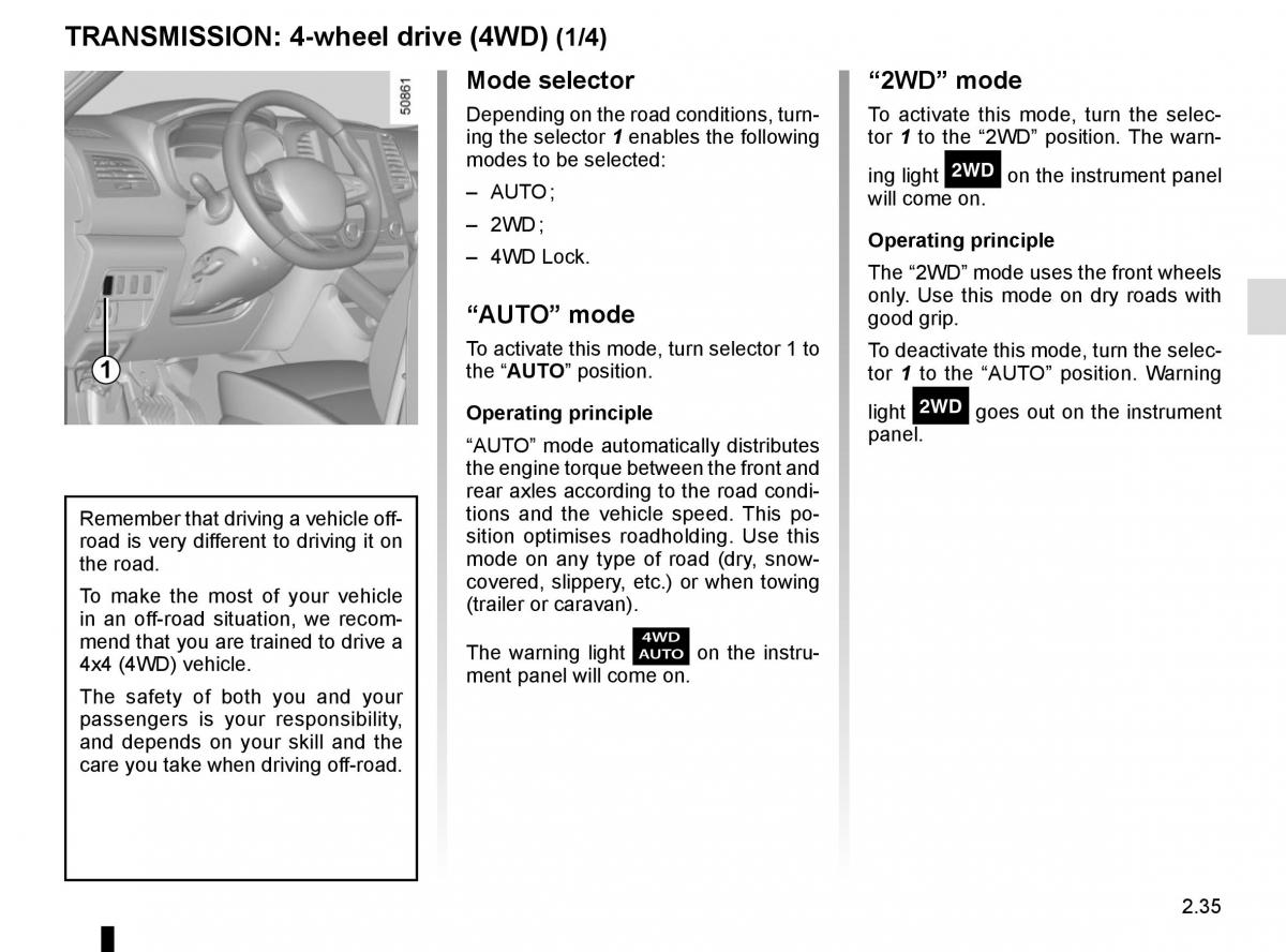 Renault Koleos II 2 owners manual / page 139