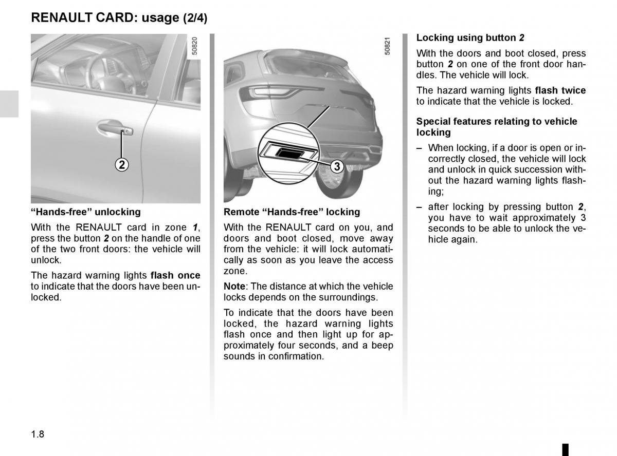 Renault Koleos II 2 owners manual / page 14