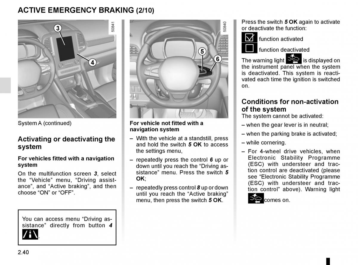 Renault Koleos II 2 owners manual / page 144