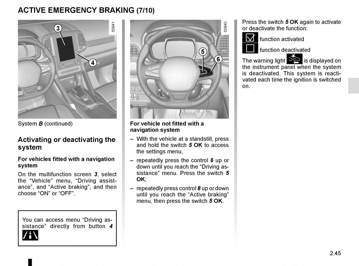 Renault Koleos II 2 owners manual / page 149