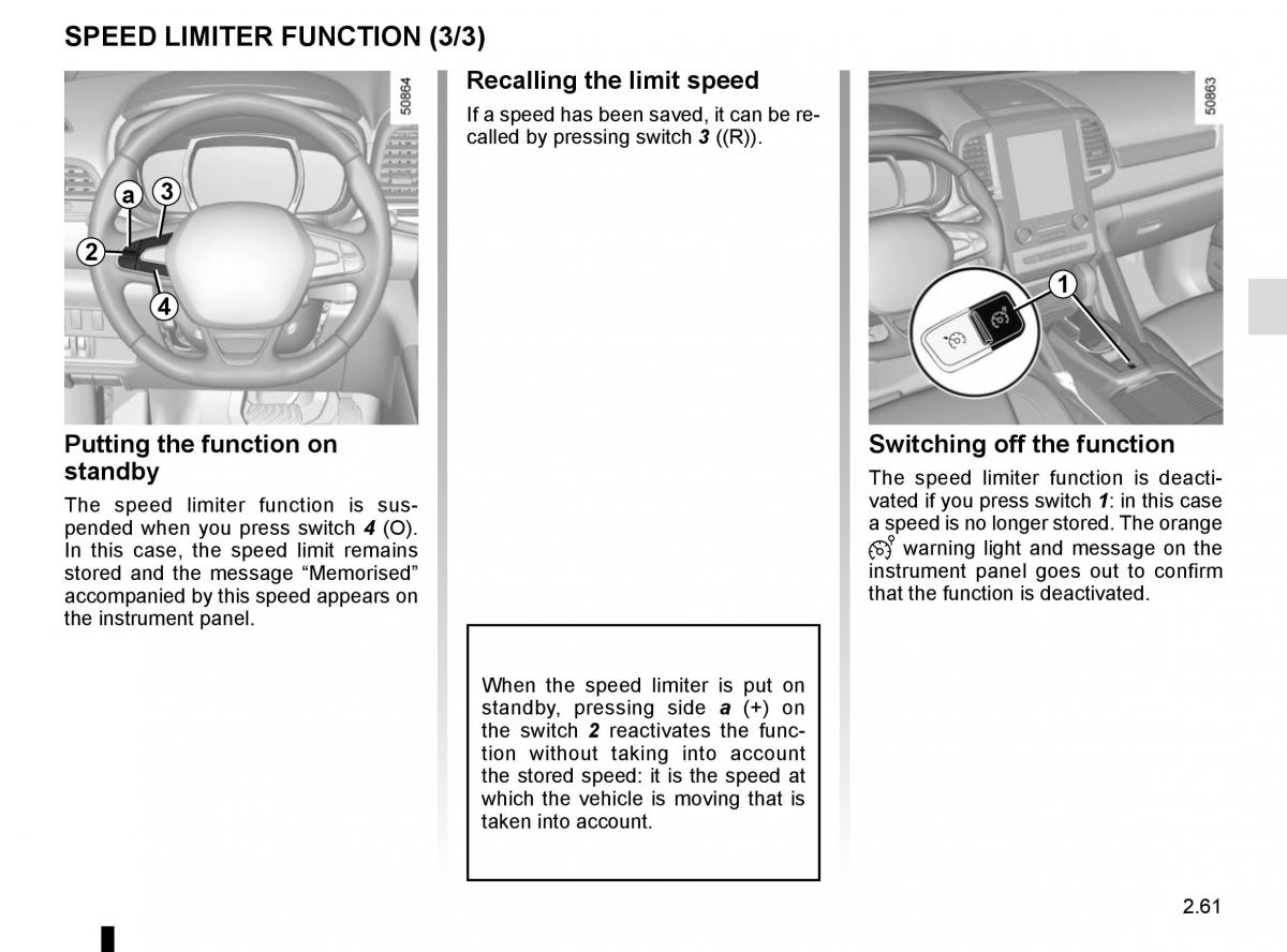 Renault Koleos II 2 owners manual / page 165