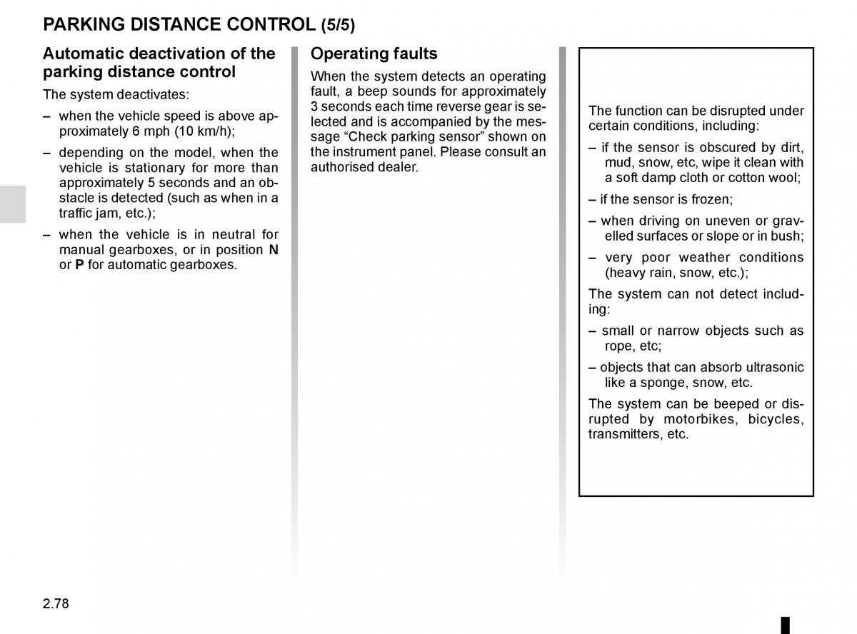 Renault Koleos II 2 owners manual / page 182