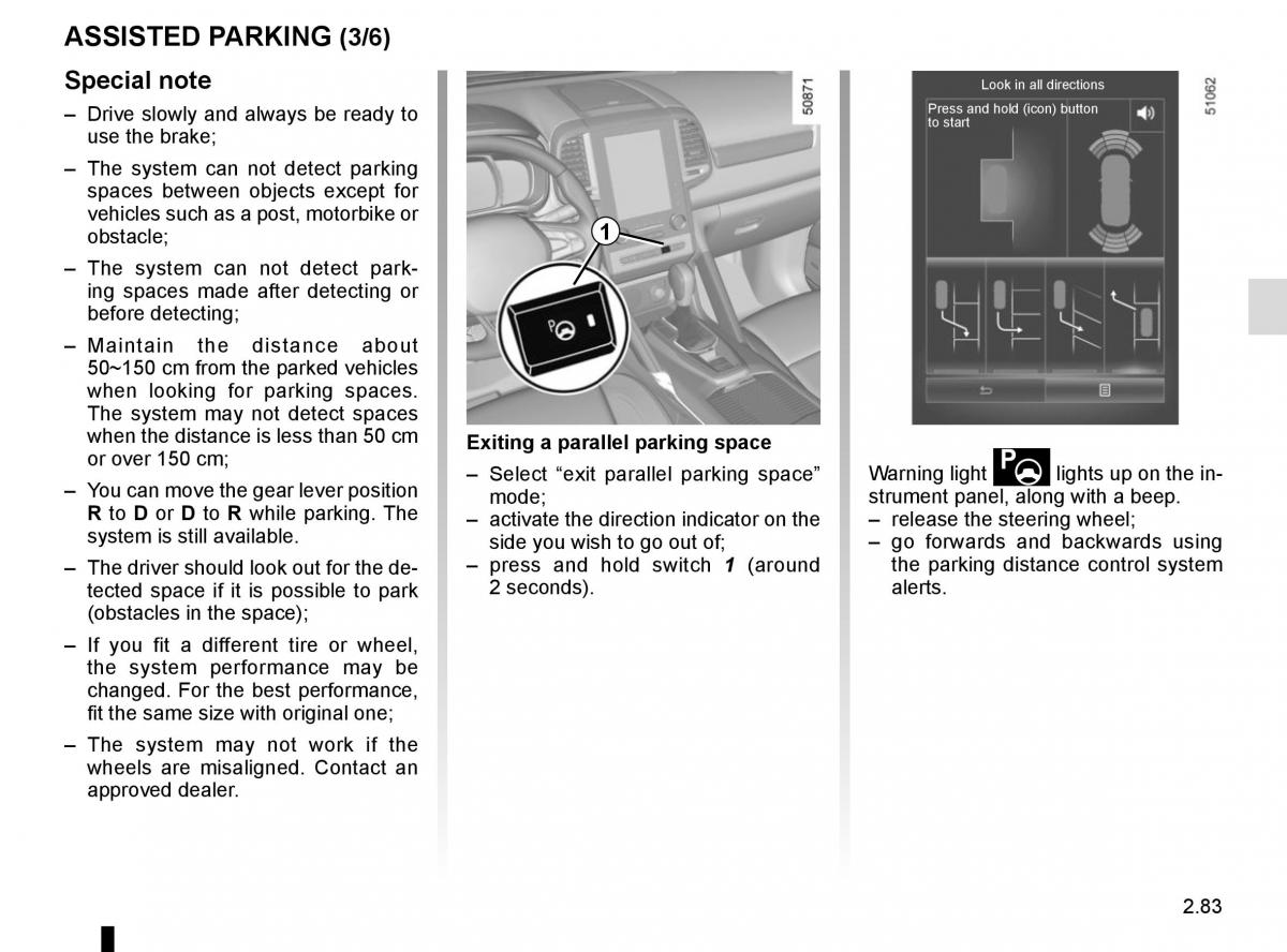 Renault Koleos II 2 owners manual / page 187