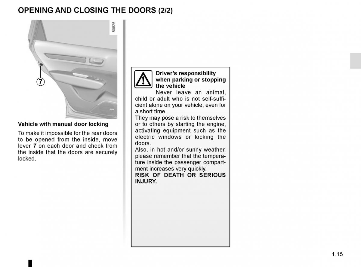 Renault Koleos II 2 owners manual / page 21