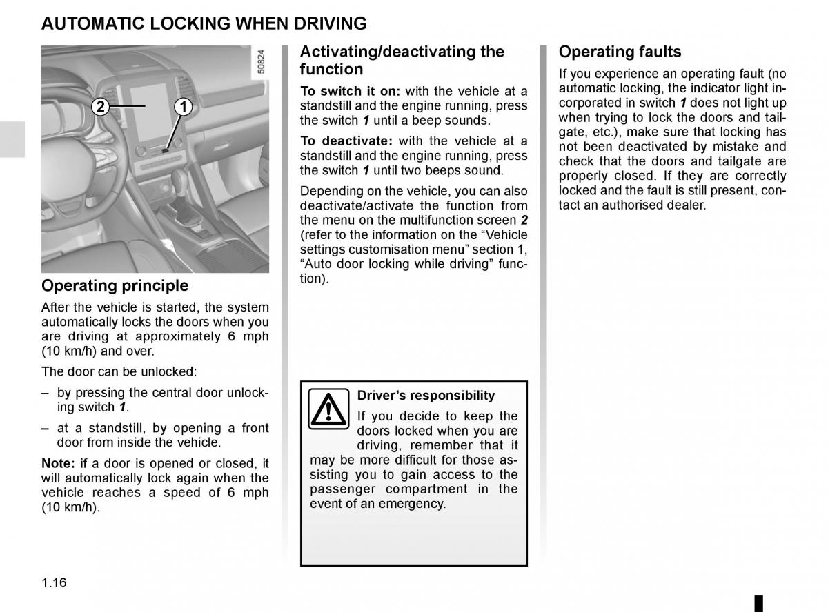 Renault Koleos II 2 owners manual / page 22