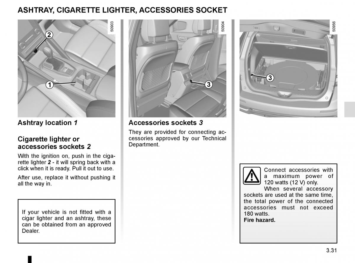 Renault Koleos II 2 owners manual / page 225