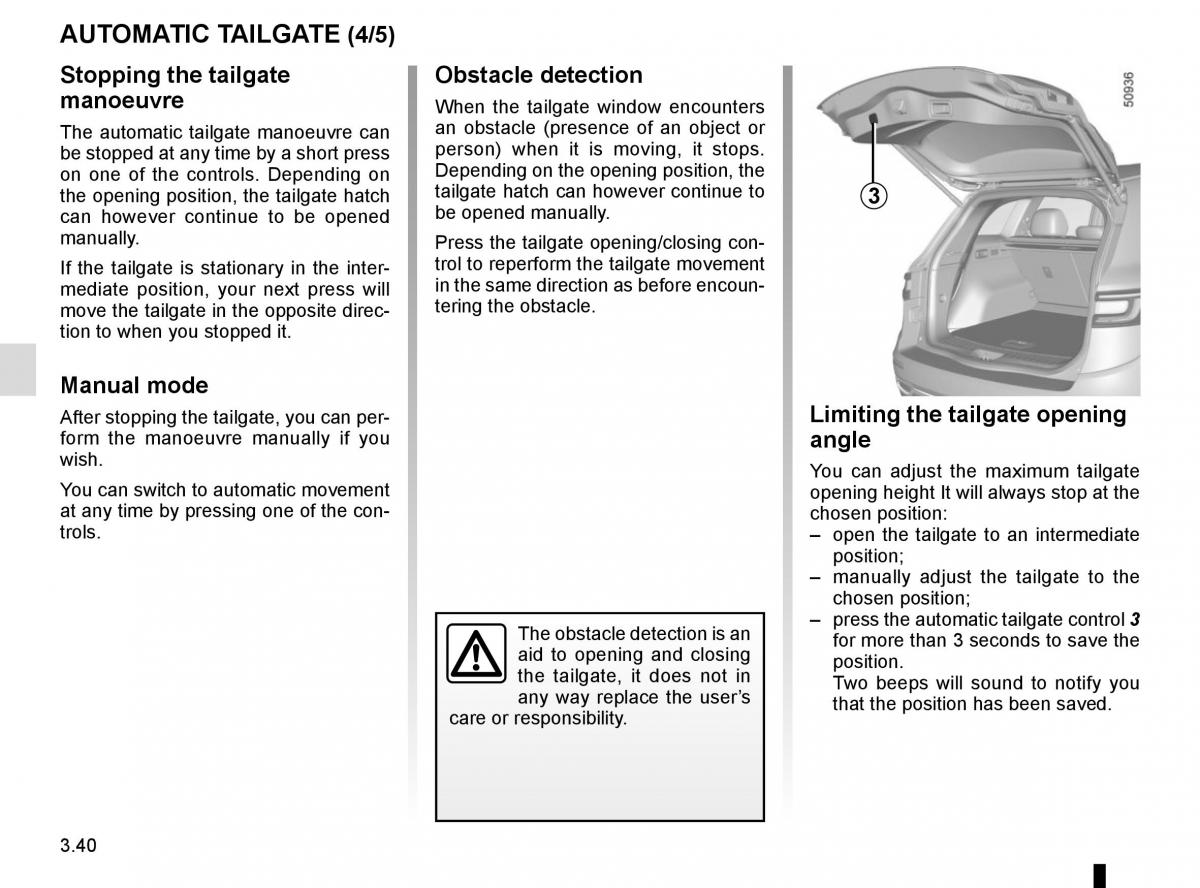 Renault Koleos II 2 owners manual / page 234