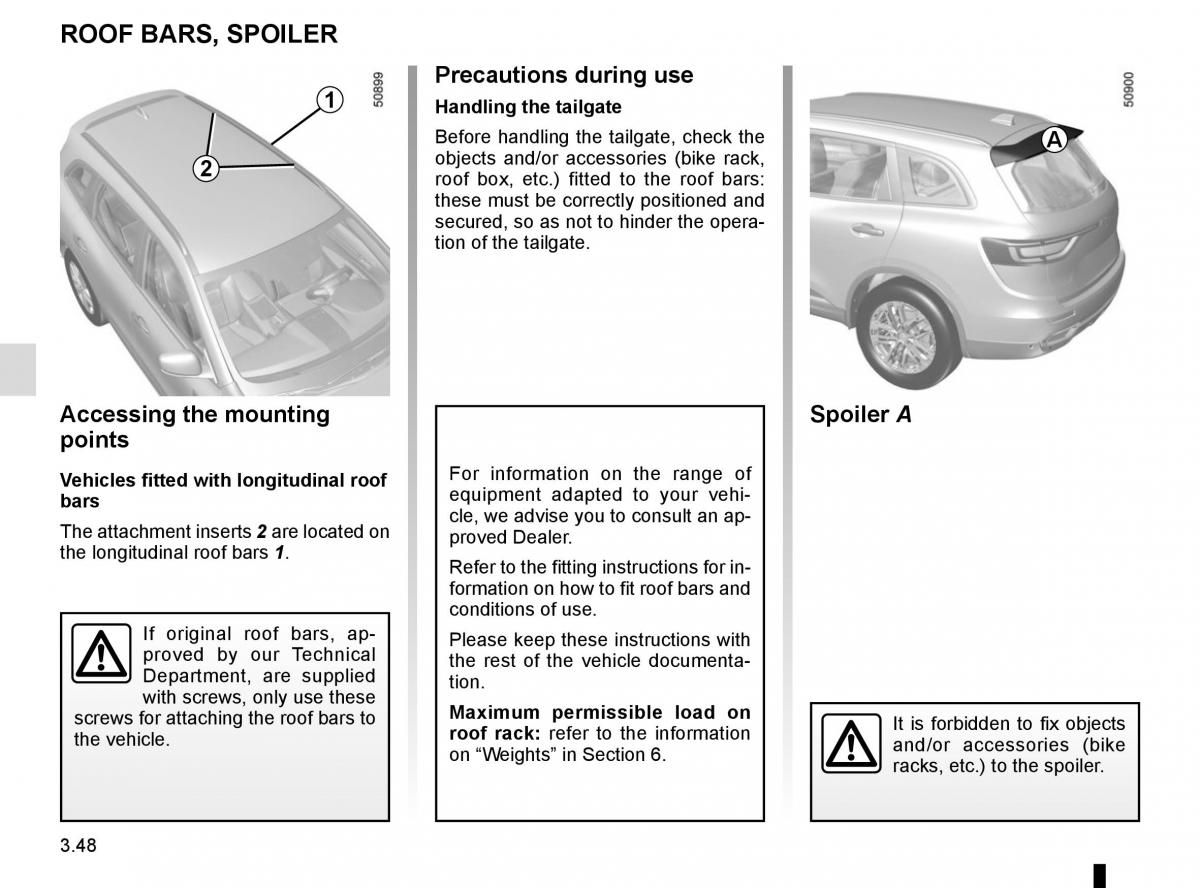 Renault Koleos II 2 owners manual / page 242