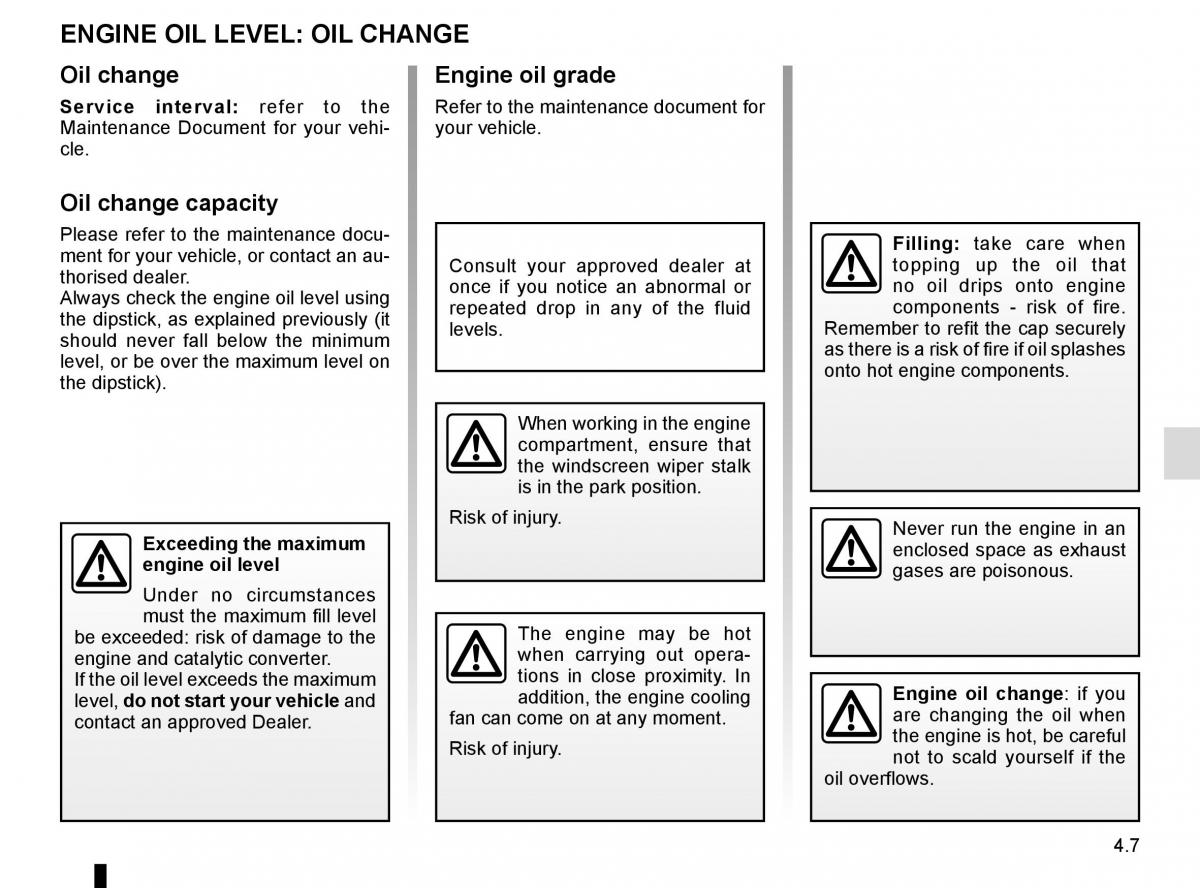 Renault Koleos II 2 owners manual / page 251