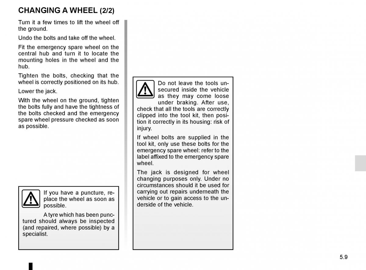 Renault Koleos II 2 owners manual / page 271