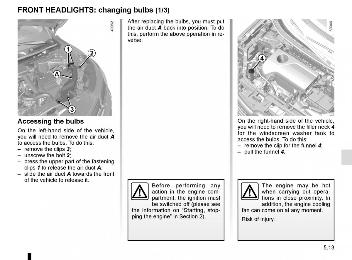 Renault Koleos II 2 owners manual / page 275