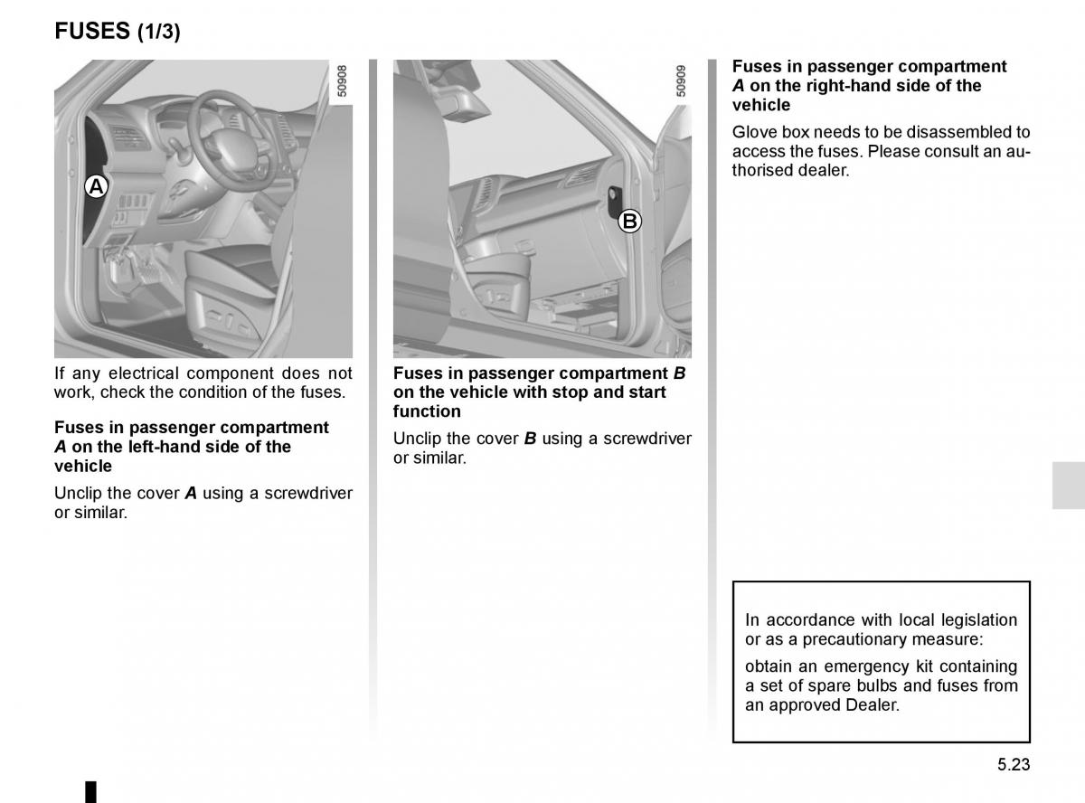 Renault Koleos II 2 owners manual / page 285