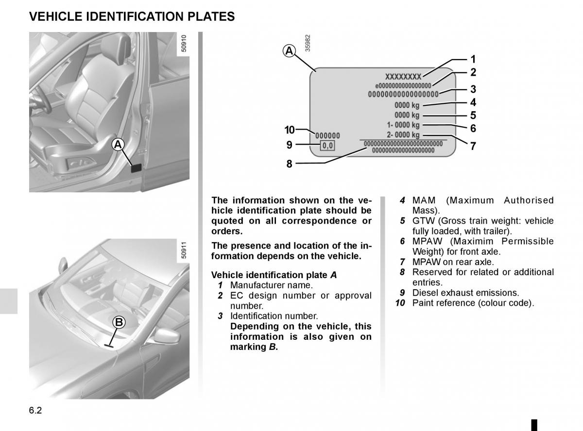 Renault Koleos II 2 owners manual / page 306