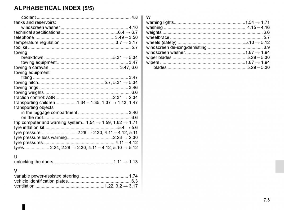 Renault Koleos II 2 owners manual / page 327