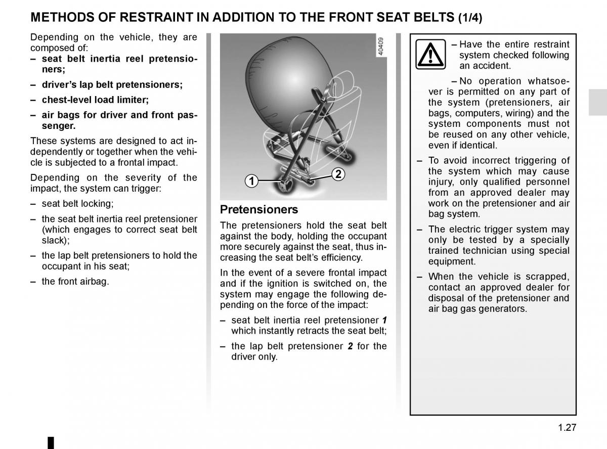 Renault Koleos II 2 owners manual / page 33