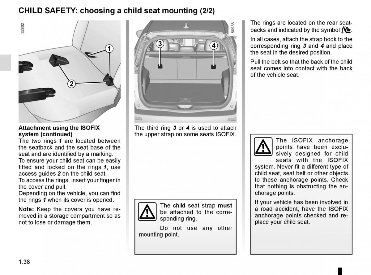 Renault Koleos II 2 owners manual / page 44