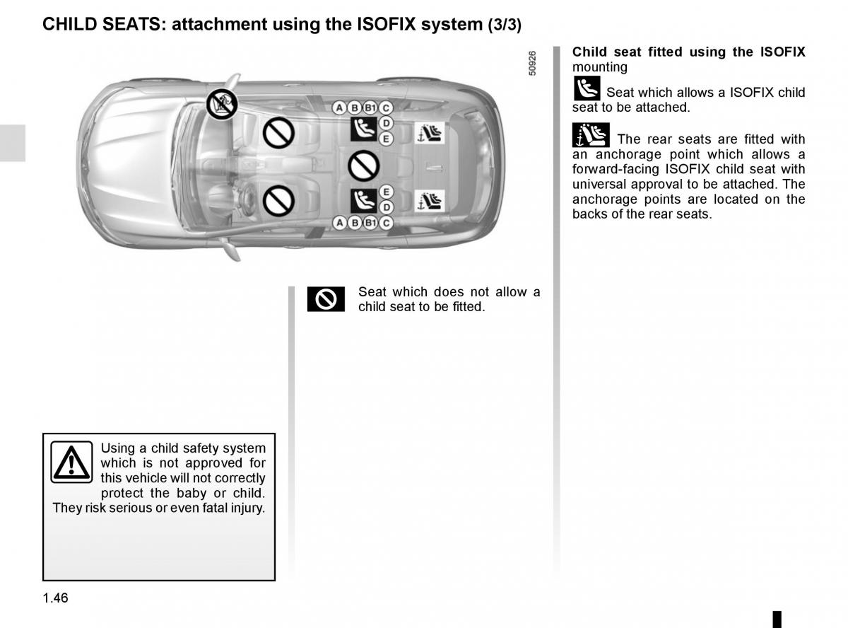 Renault Koleos II 2 owners manual / page 52