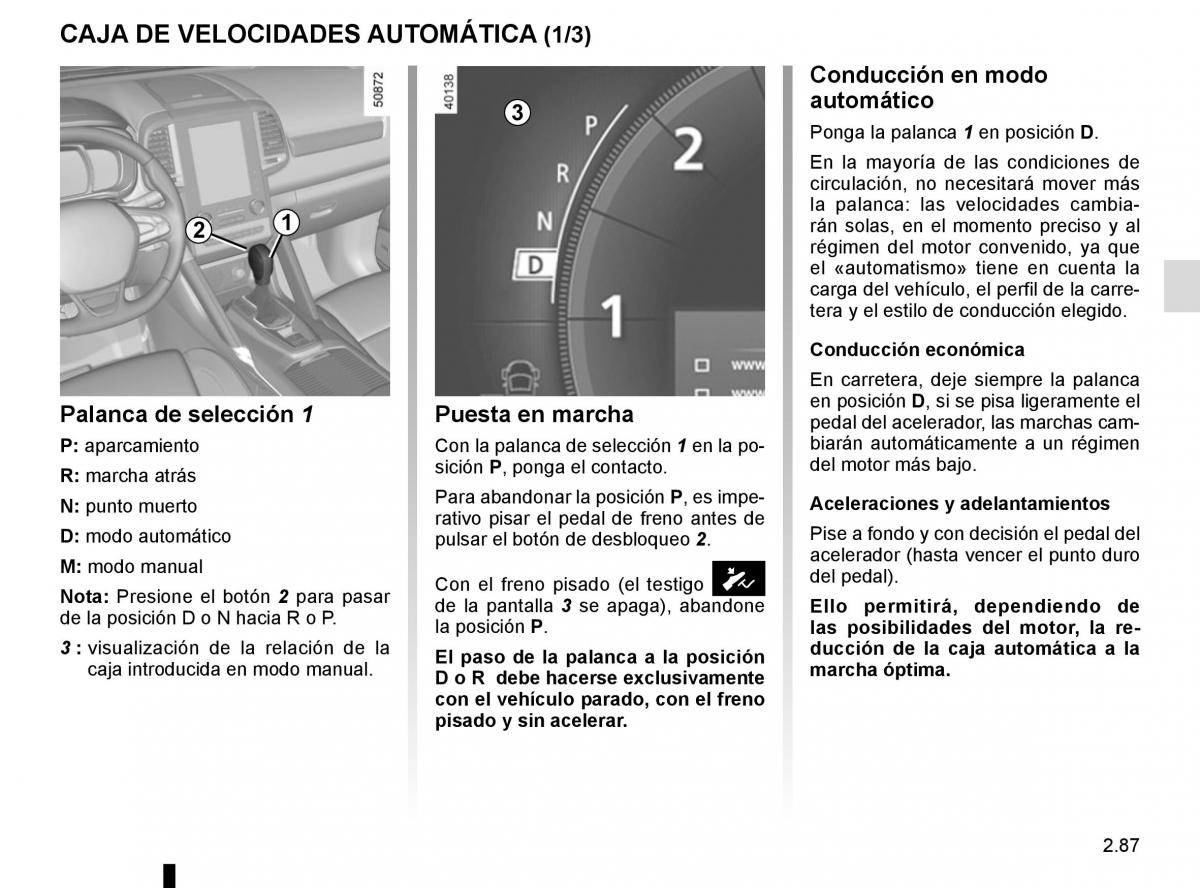 Renault Koleos II 2 manual del propietario / page 191