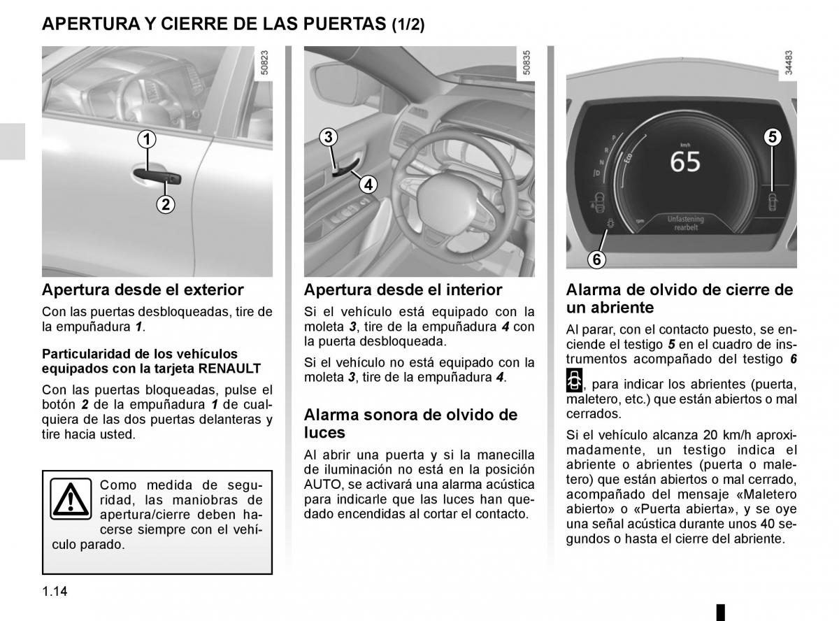 Renault Koleos II 2 manual del propietario / page 20