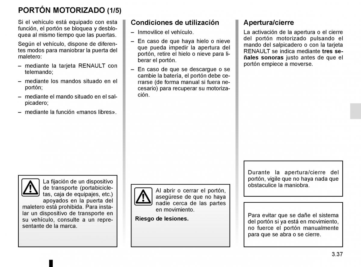 Renault Koleos II 2 manual del propietario / page 231