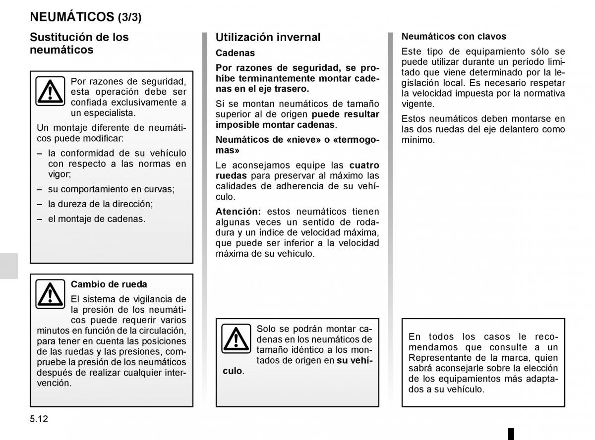 Renault Koleos II 2 manual del propietario / page 274