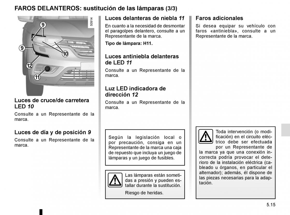 Renault Koleos II 2 manual del propietario / page 277