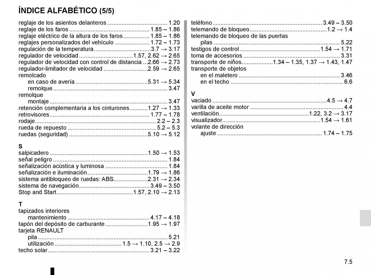 Renault Koleos II 2 manual del propietario / page 327