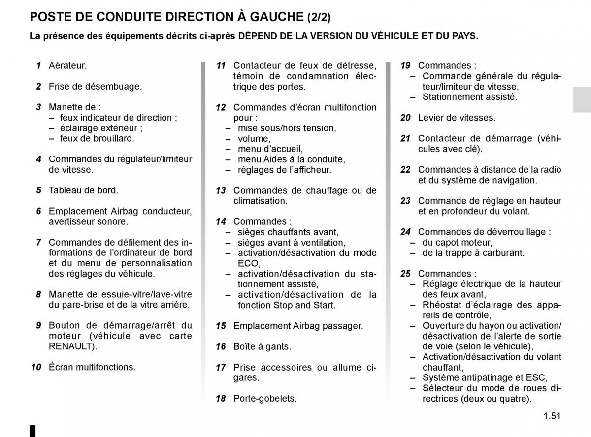 Renault Koleos II 2 manuel du proprietaire / page 57