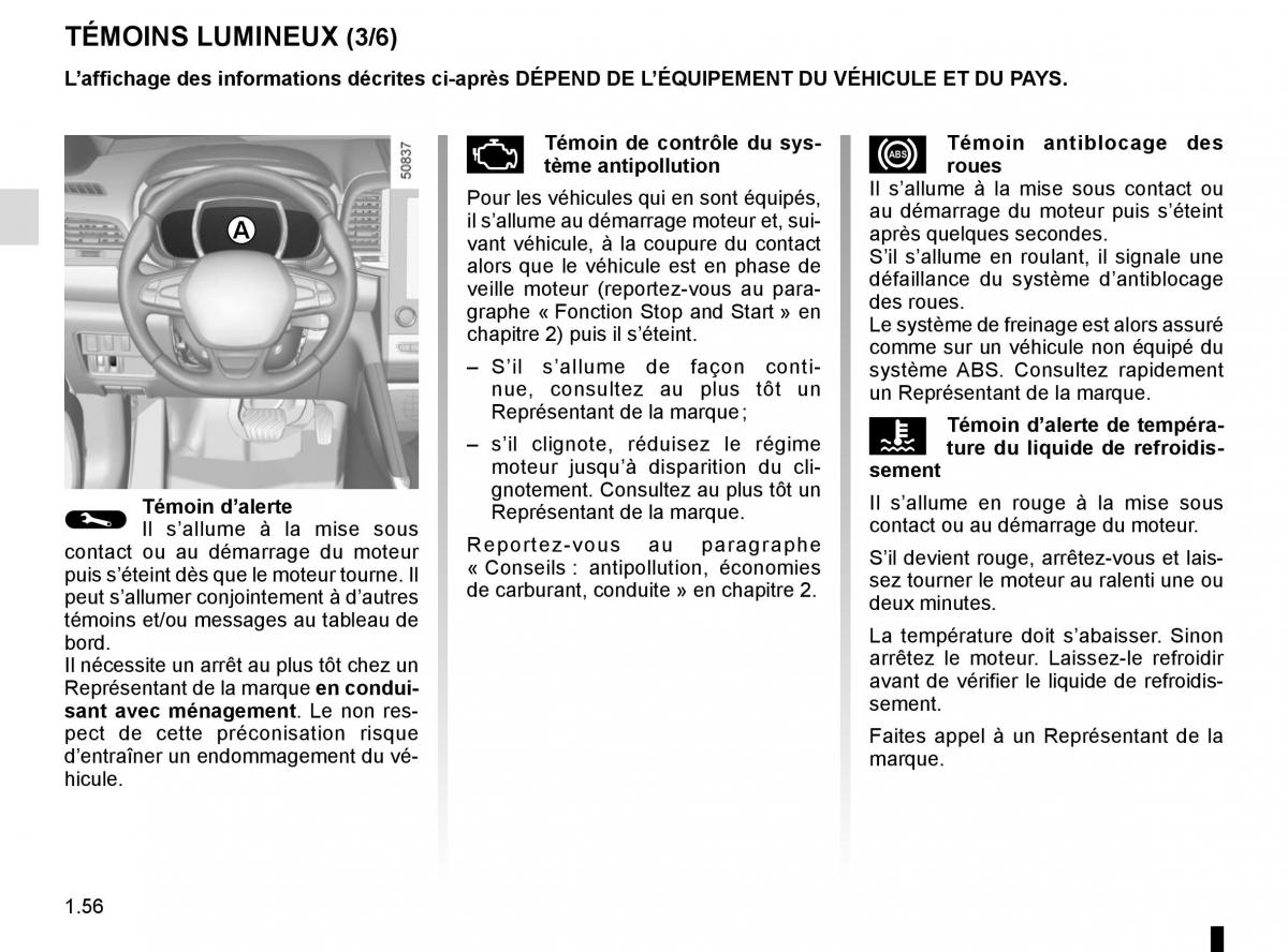 Renault Koleos II 2 manuel du proprietaire / page 62