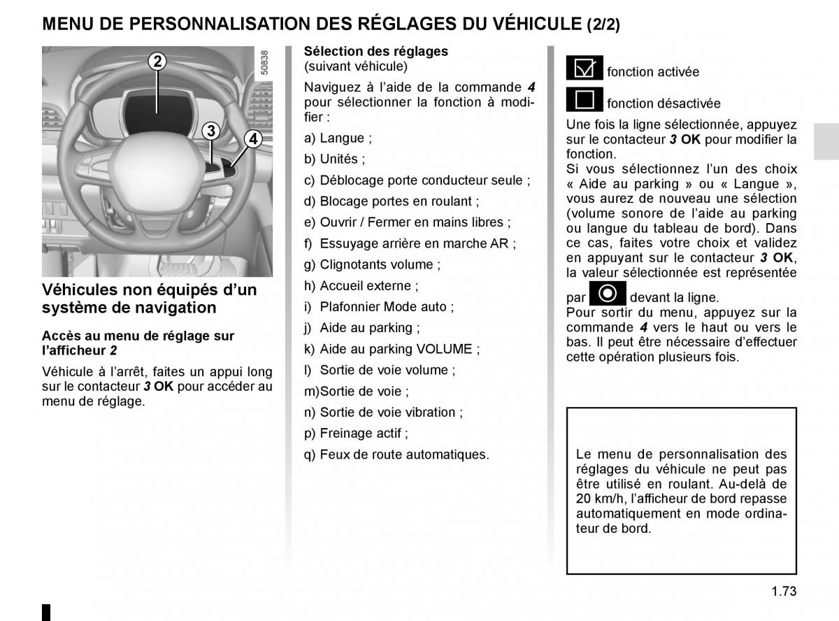 Renault Koleos II 2 manuel du proprietaire / page 79