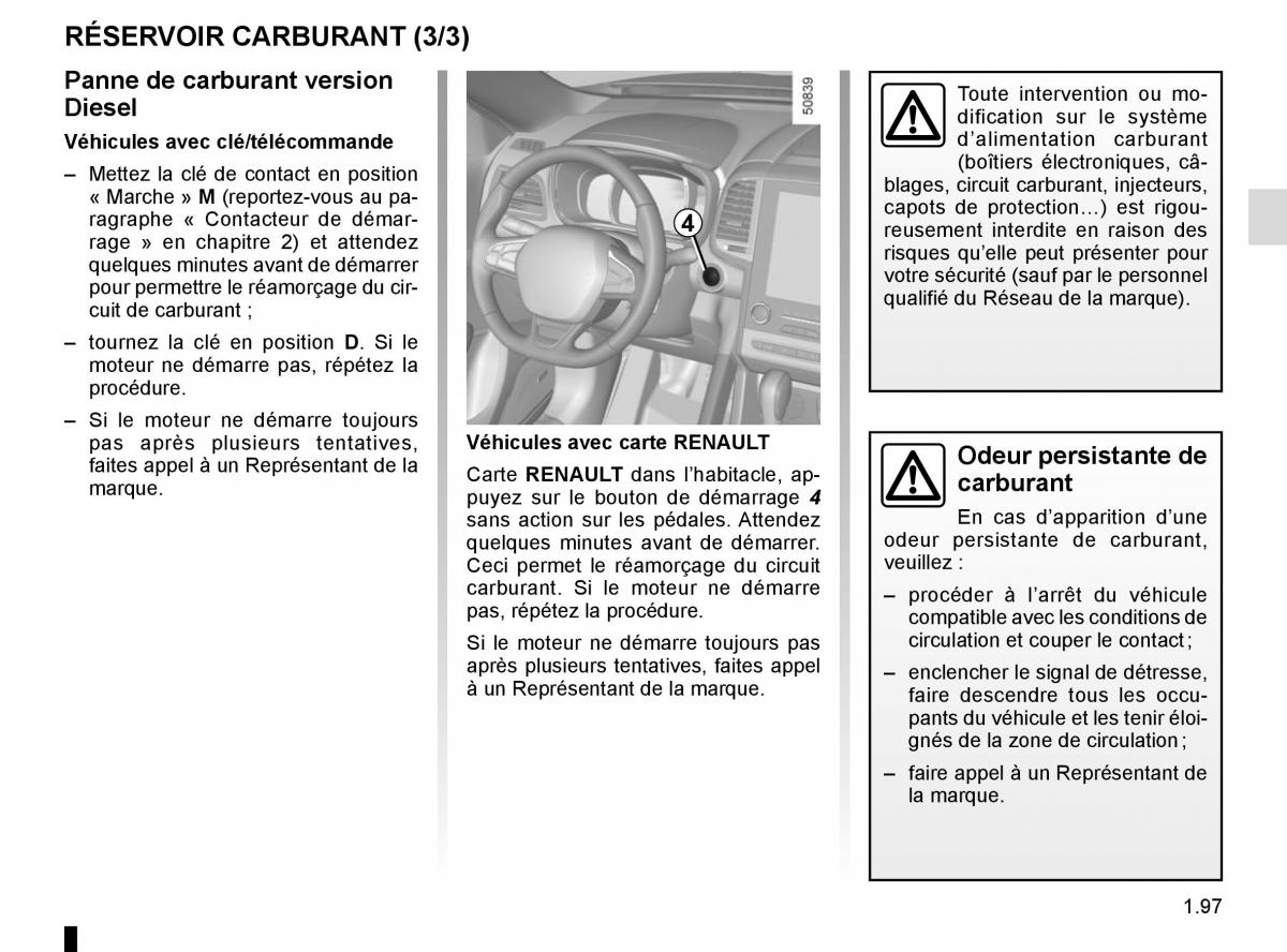 Renault Koleos II 2 manuel du proprietaire / page 103