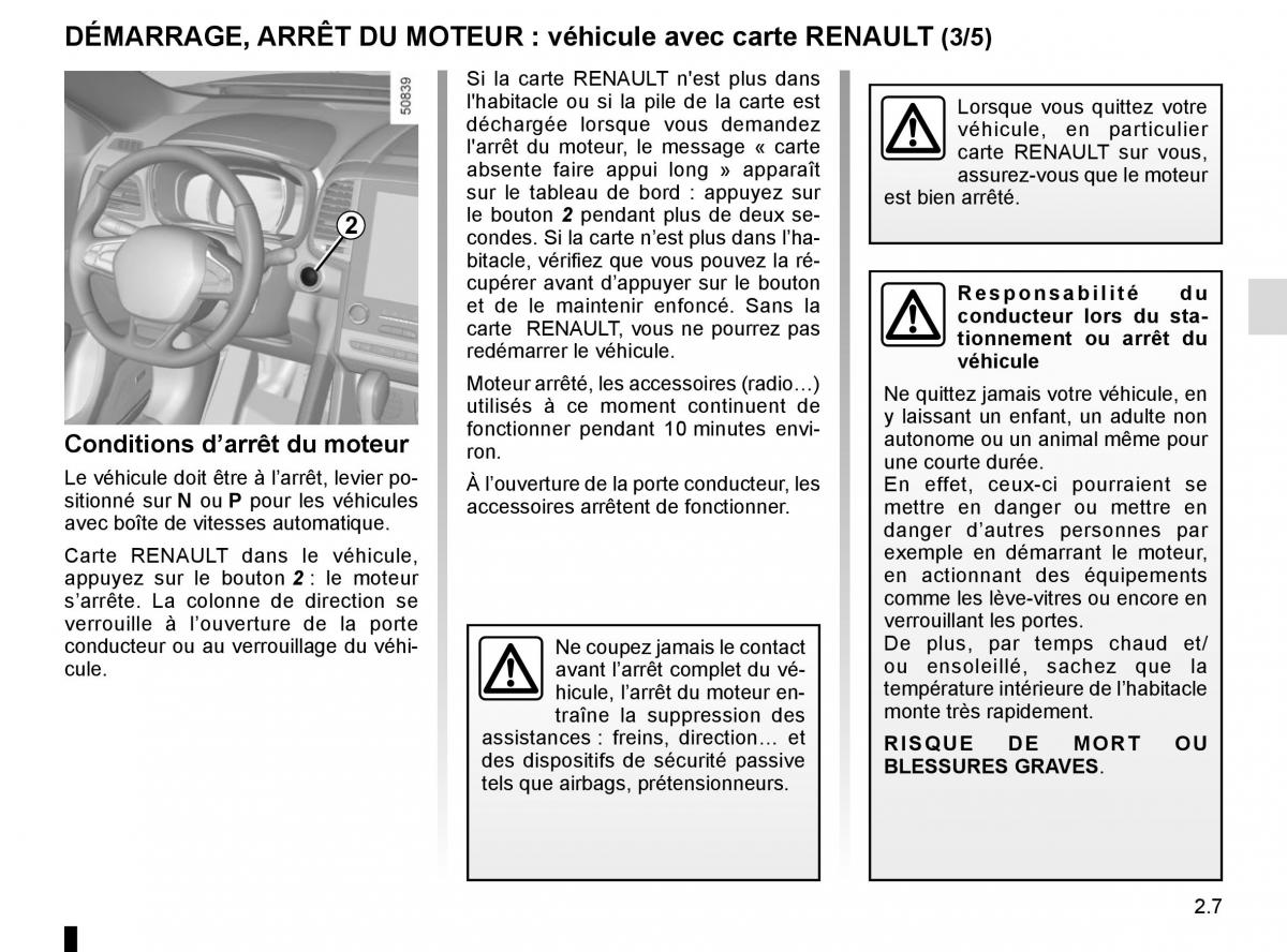 Renault Koleos II 2 manuel du proprietaire / page 111