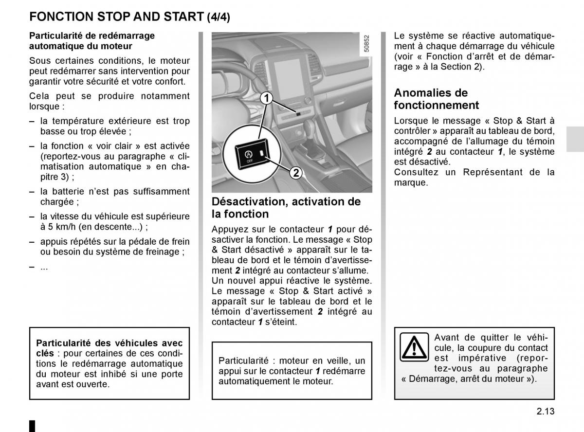 Renault Koleos II 2 manuel du proprietaire / page 117