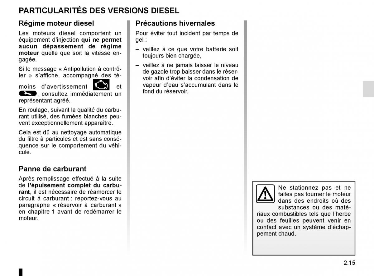 Renault Koleos II 2 manuel du proprietaire / page 119