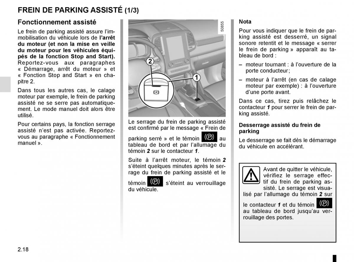 Renault Koleos II 2 manuel du proprietaire / page 122