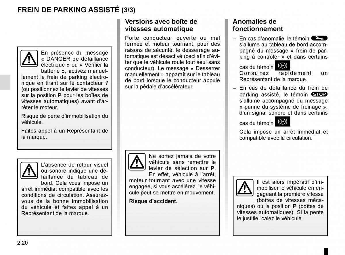 Renault Koleos II 2 manuel du proprietaire / page 124