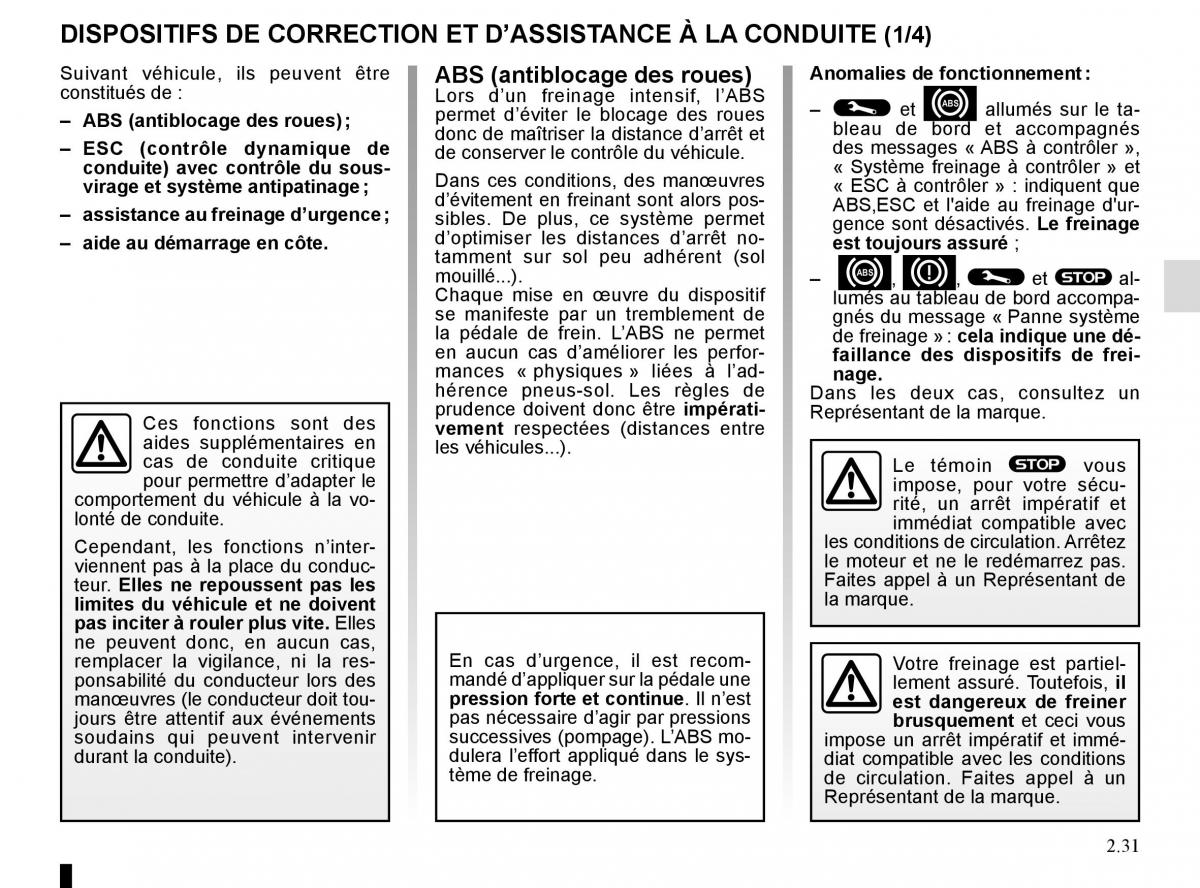 Renault Koleos II 2 manuel du proprietaire / page 135