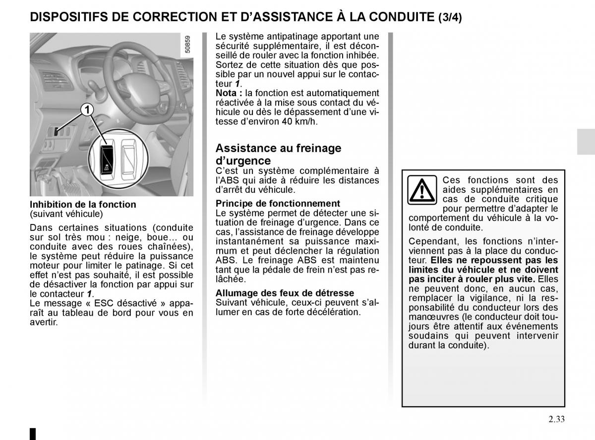 Renault Koleos II 2 manuel du proprietaire / page 137