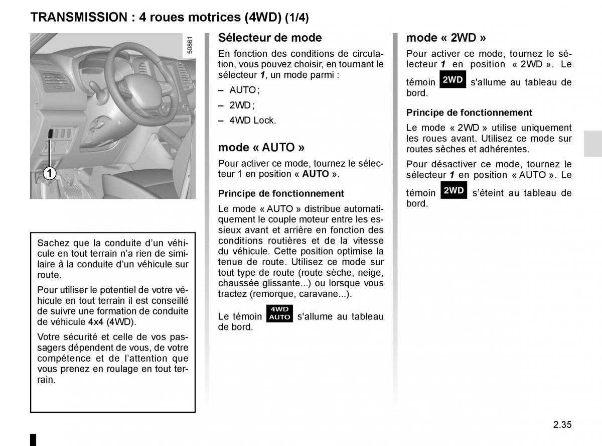 Renault Koleos II 2 manuel du proprietaire / page 139