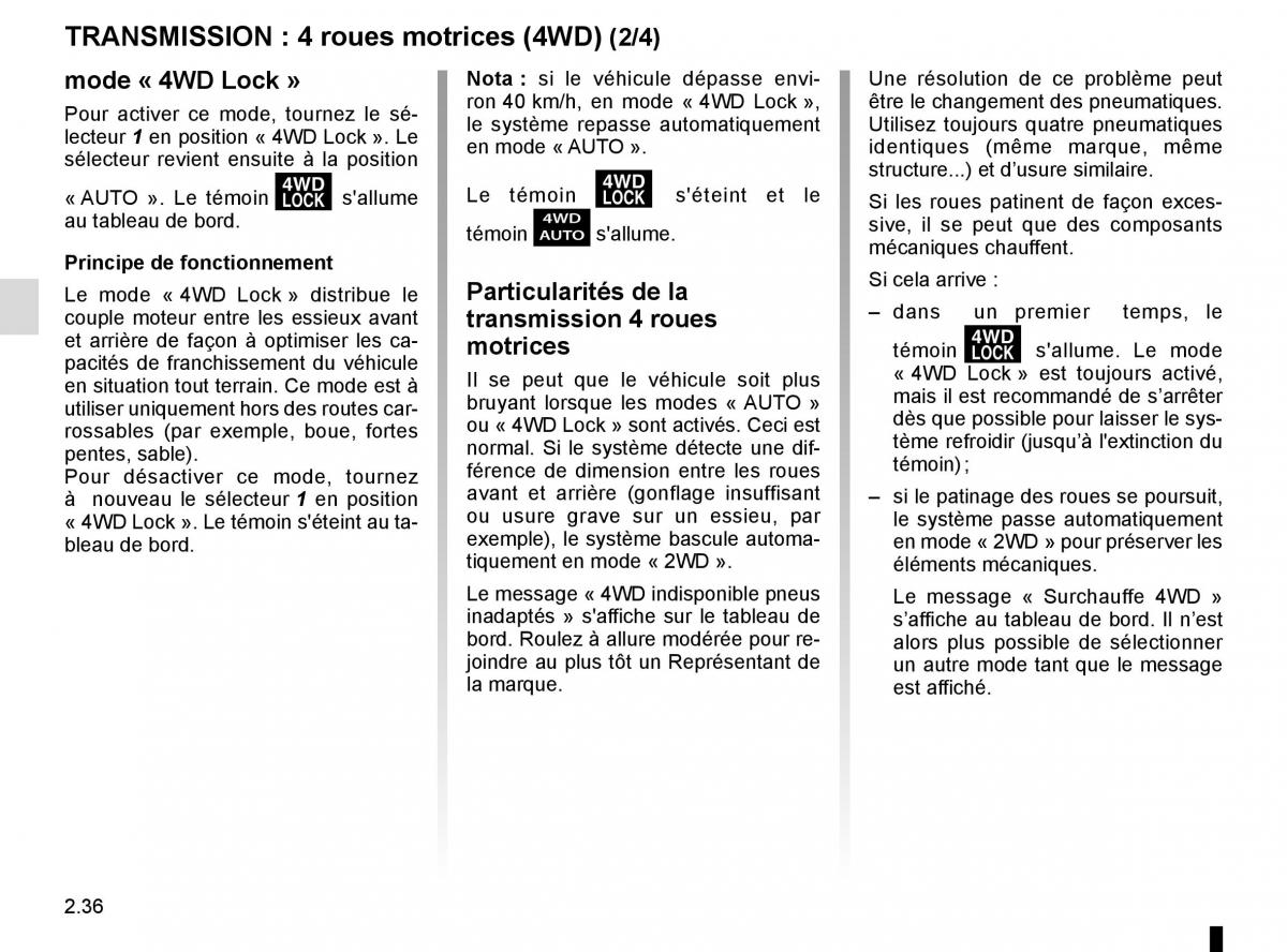 Renault Koleos II 2 manuel du proprietaire / page 140