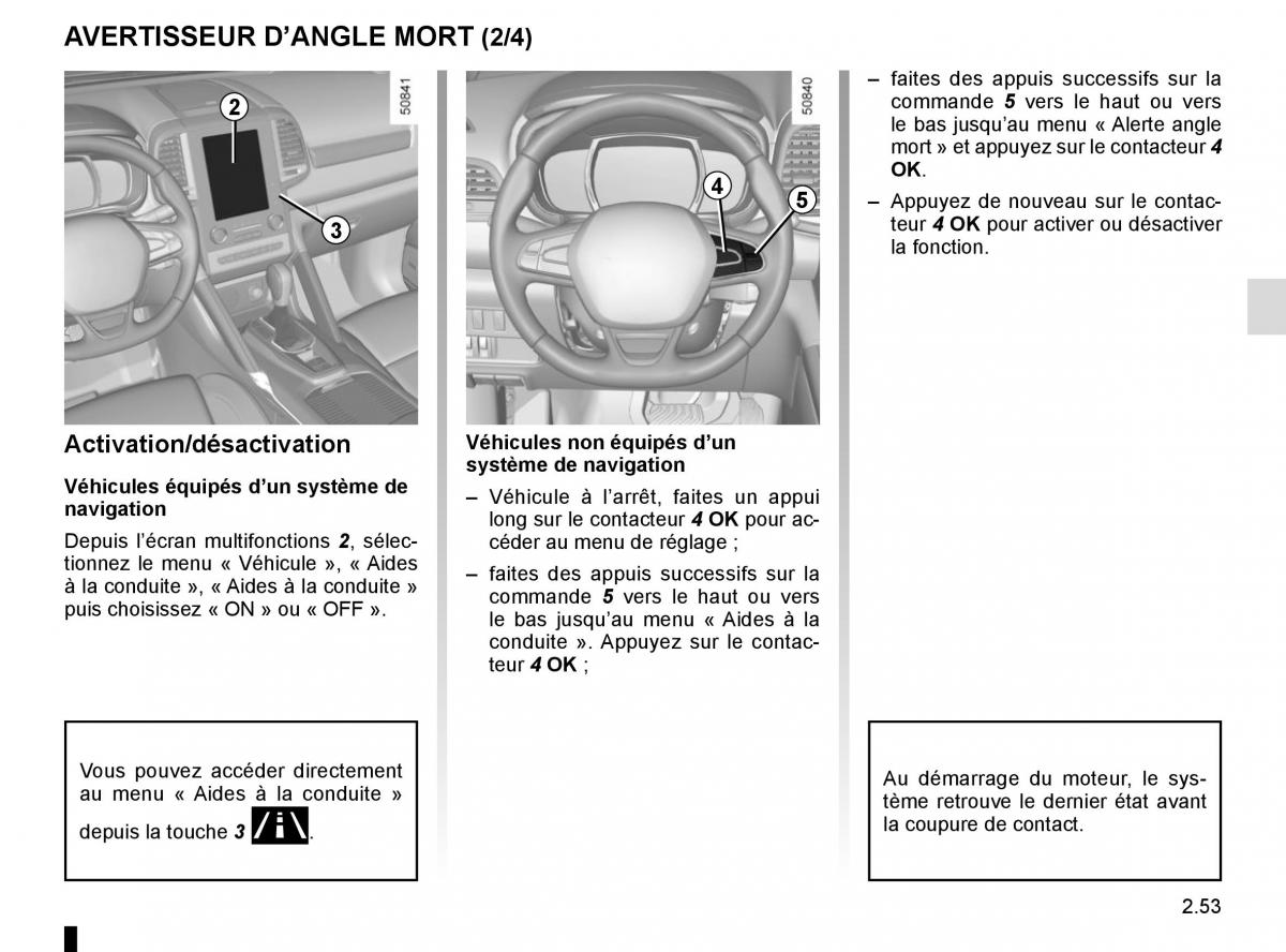 Renault Koleos II 2 manuel du proprietaire / page 157