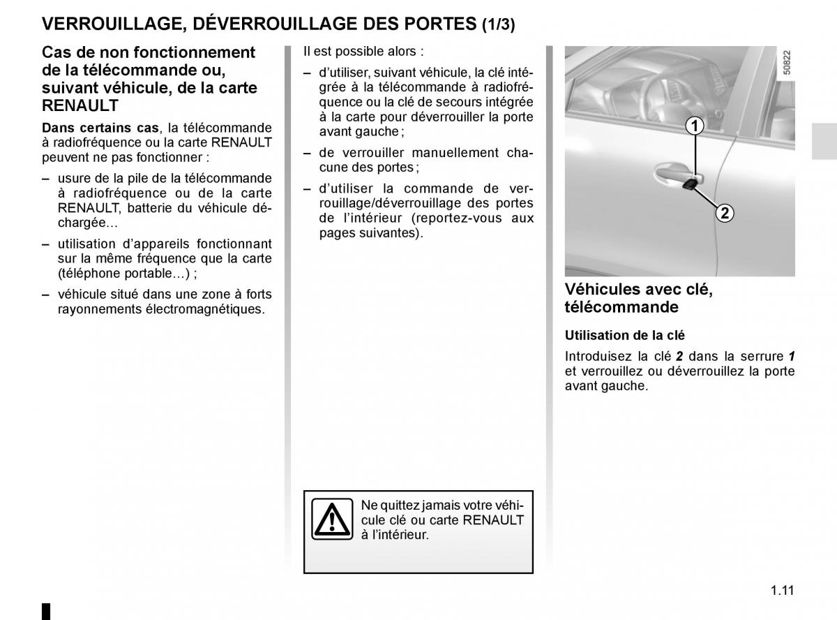 Renault Koleos II 2 manuel du proprietaire / page 17