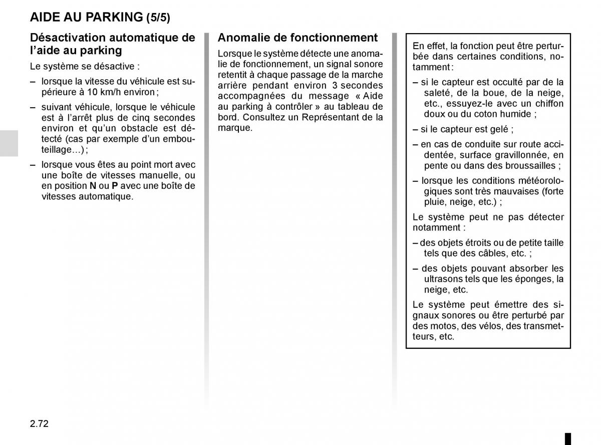 Renault Koleos II 2 manuel du proprietaire / page 176