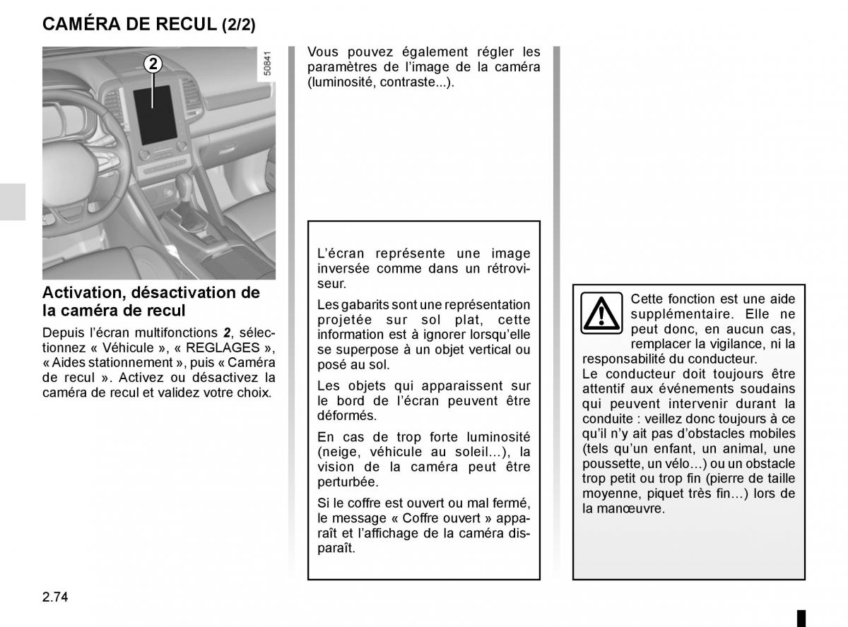 Renault Koleos II 2 manuel du proprietaire / page 178