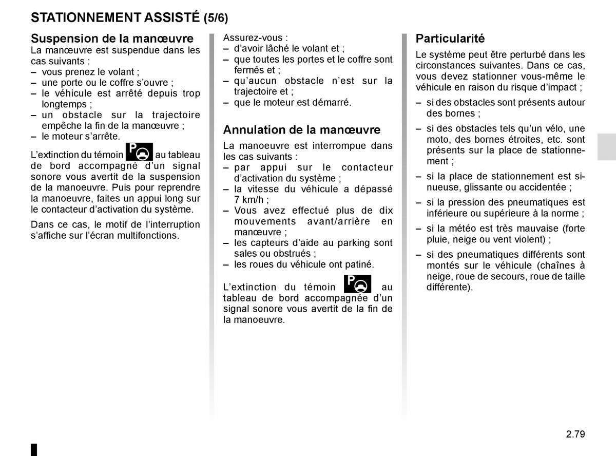 Renault Koleos II 2 manuel du proprietaire / page 183