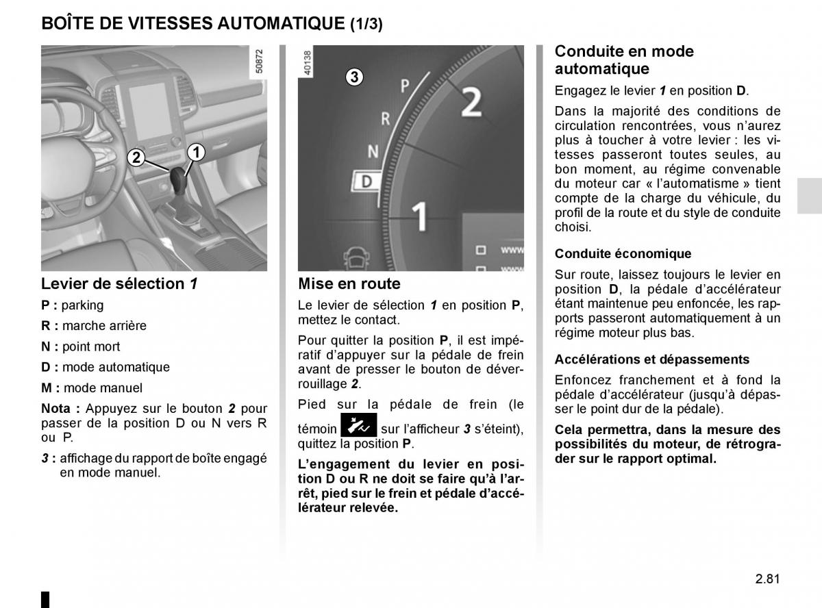 Renault Koleos II 2 manuel du proprietaire / page 185