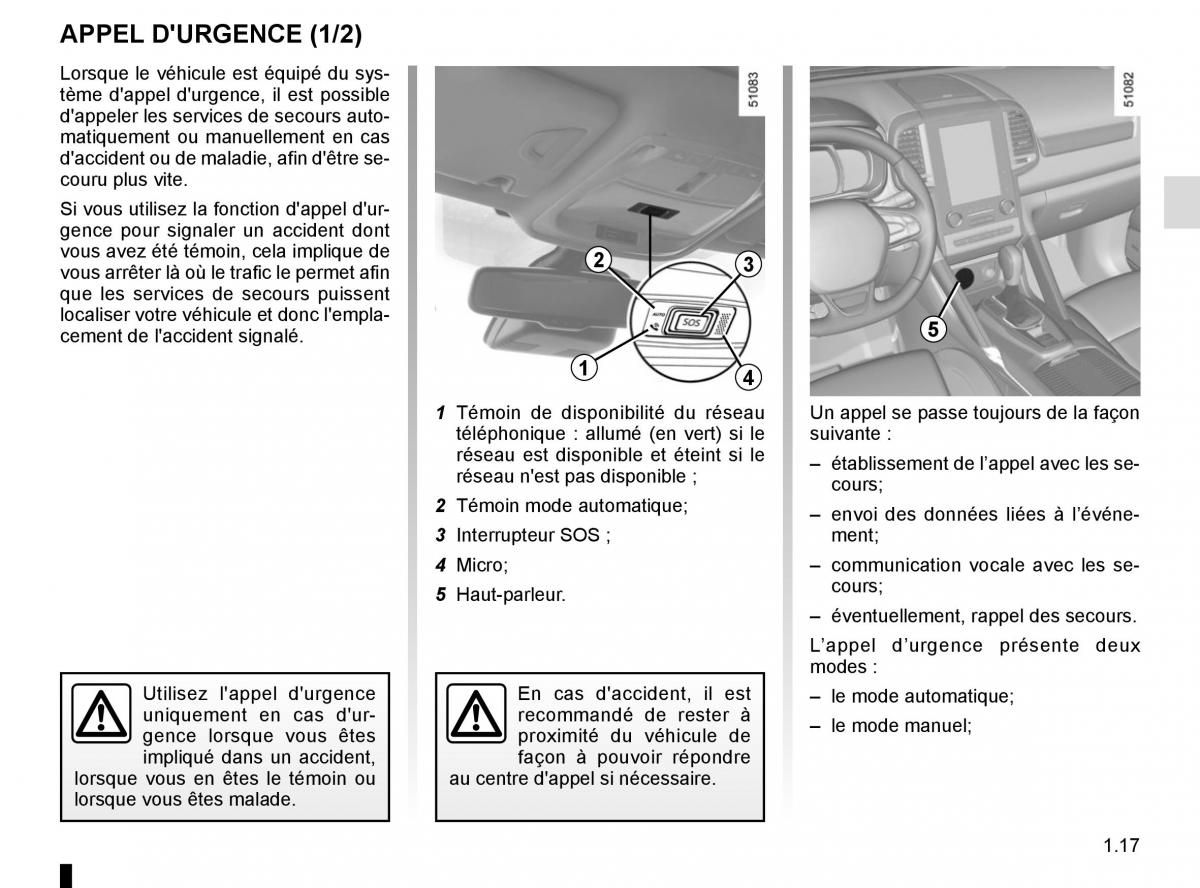 Renault Koleos II 2 manuel du proprietaire / page 23